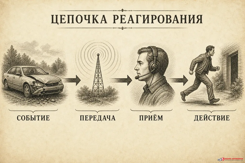 Цепочка реагирования от события до действия Цепочка реагирования от события до действия