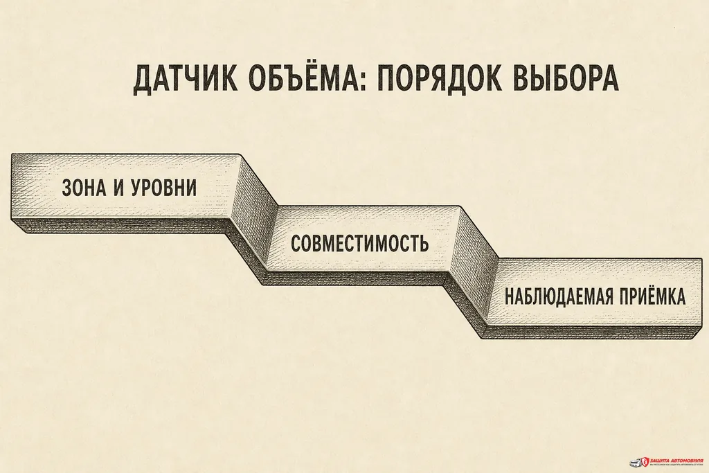 Порядок выбора и приёмки датчика объёма Порядок выбора и приёмки датчика объёма