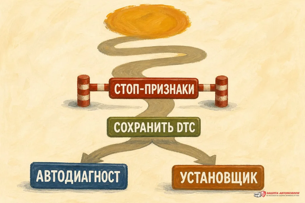 Безопасная последовательность диагностики Check Engine после автозапуска