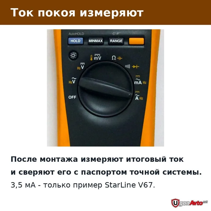 Мультиметр для проверки итогового тока покоя