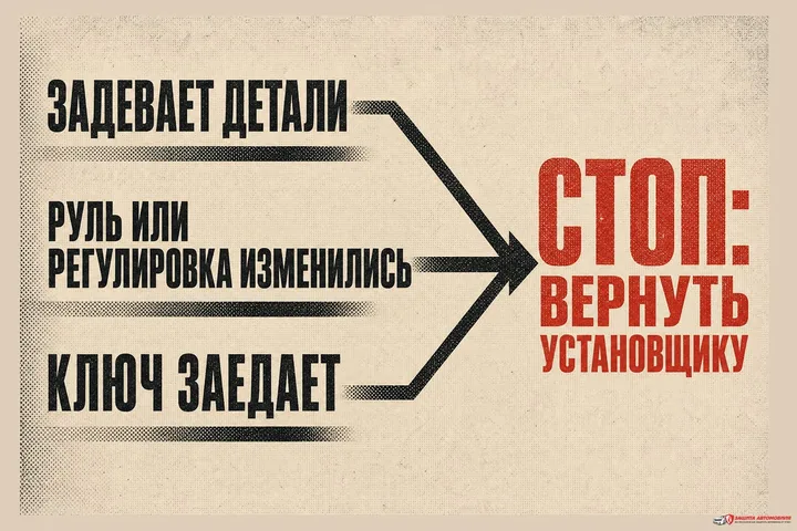 Стоп-сигналы после установки