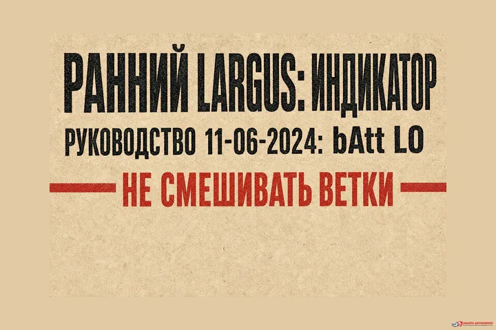 Две ветки штатного иммобилайзера Largus