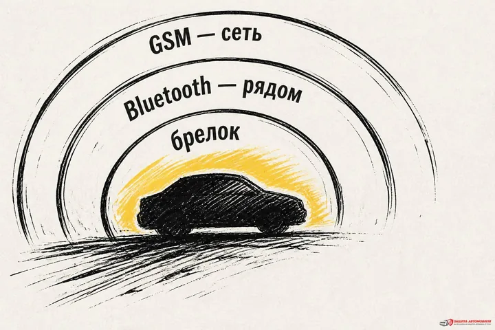 Брелок, Bluetooth и GSM в StarLine A95