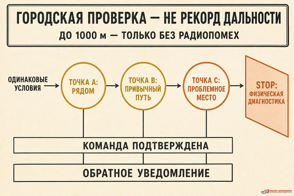 Показать одинаковые условия наблюдения в точках A–C и раздельную фиксацию команды и обратного уведомления. Показать одинаковые условия наблюдения в точках A–C и раздельную фиксацию команды и обратного уведомления.