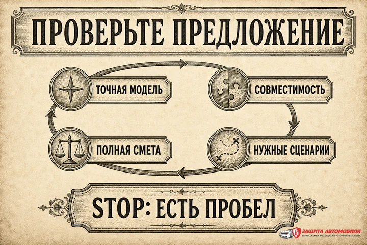 Матрица проверки предложения Призрак-830/BT перед сравнением